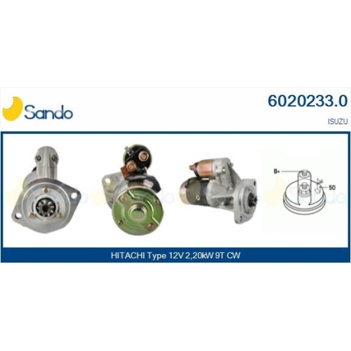 Starter Sando 6020233.0 für Isuzu Hitachi