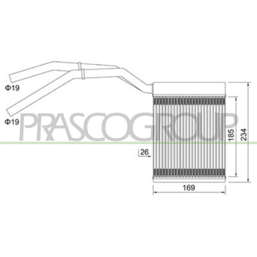 W&auml;rmetauscher Innenraumheizung Prasco FD424H001 Aq f&uuml;r Ford Volvo