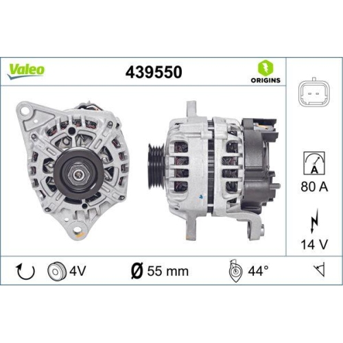 Generator Valeo 439550 Valeo Origins New Oe Technologie f&uuml;r Nissan