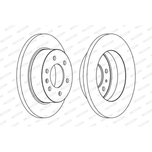 Brake Disc Ferodo FCR311A Premier for Audi Chrysler Dodge Mercedes Benz Seat VW