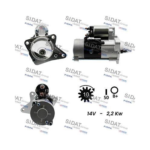 Starter Sidat S12MH0163A2 f&uuml;r Ford Mazda Mitsubishi