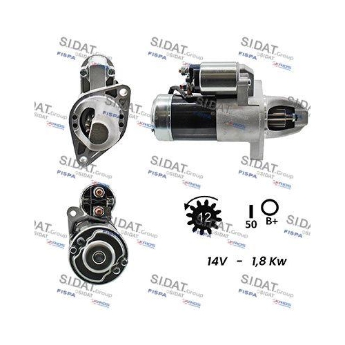 Starter Sidat S12MH0164A2 f&uuml;r Mercedes Benz Mercedes Benz Mercedes Benz Smart