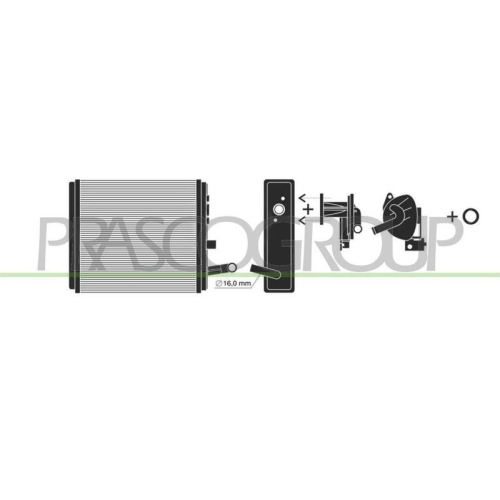 W&auml;rmetauscher Innenraumheizung Prasco FT119H001 Aq f&uuml;r Fiat Seat