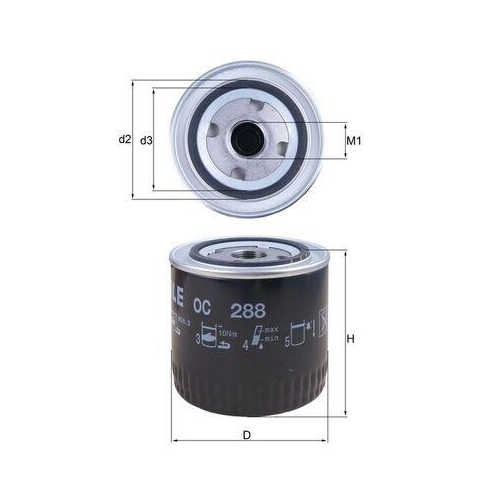 Ölfilter Mahle OC 288 für Chrysler Dodge Ford Mazda MG Rover Ford Usa Jeep