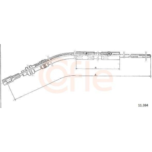 Seilzug Kupplungsbetätigung Cofle 11.384 für Porsche