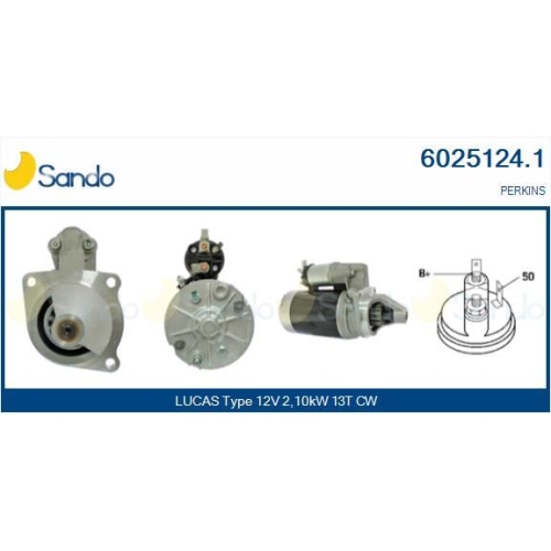 Starter Sando 6025124.1 f&uuml;r Perkins