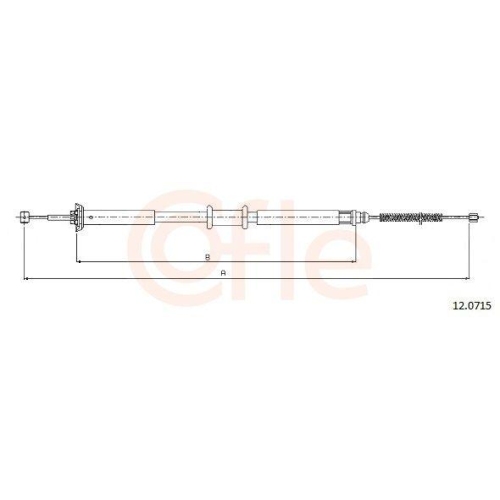 Seilzug Feststellbremse Cofle 12.0715 für Fiat Hinten Links Hinten Rechts