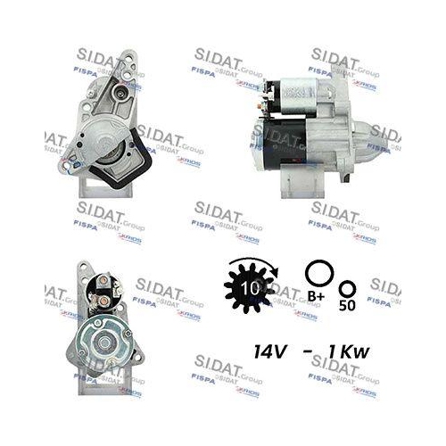 Starter Sidat S12MH0334A2 f&uuml;r Mitsubishi Nissan Hitachi