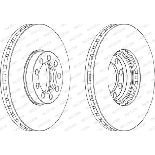Bremsscheibe Ferodo FCR329A Premier f&uuml;r Iveco Vorderachse