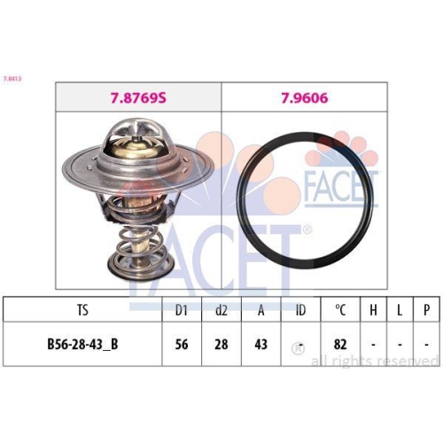 Thermostat K&uuml;hlmittel Facet 7.8413 Made In Italy - Oe Equivalent f&uuml;r Hyundai Kia