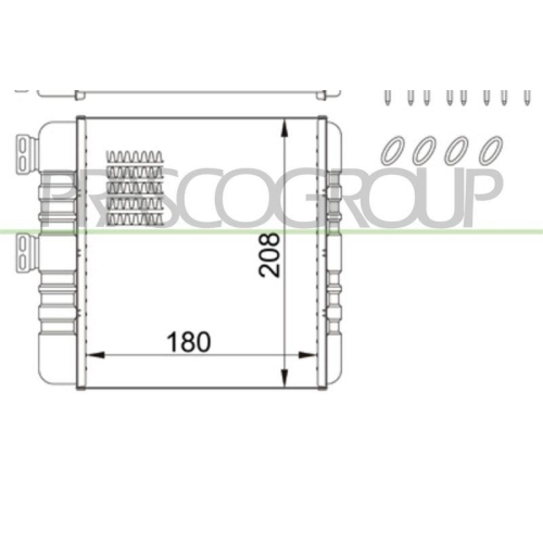 Wärmetauscher Innenraumheizung Prasco OP017H005 Aq für Opel Vauxhall