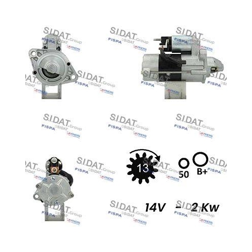 Starter Sidat S12MH0405 f&uuml;r Mitsubishi Opel