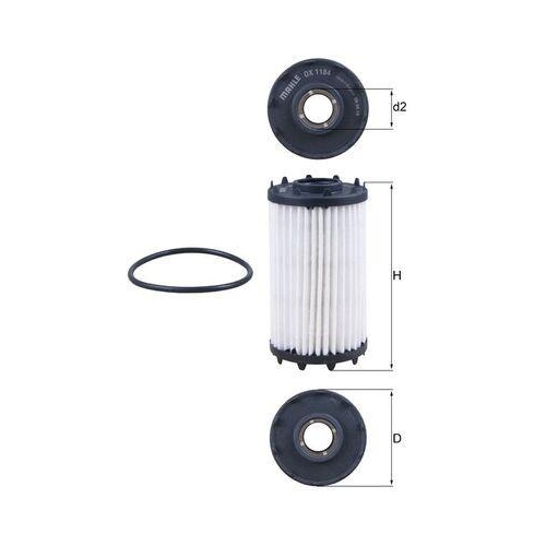 Ölfilter Mahle OX 1184D für Audi Porsche VW Bentley Cupra