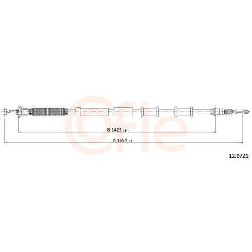 Seilzug Feststellbremse Cofle 12.0721 f&uuml;r Alfa Romeo Fiat Hinten Links