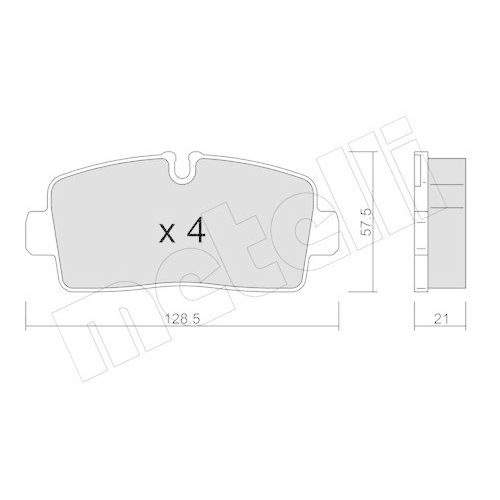 Bremsbelagsatz Scheibenbremse Metelli 22-1380-0 f&uuml;r Iveco Hinterachse