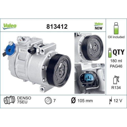 Kompressor Klimaanlage Valeo 813412 Valeo Core-flex f&uuml;r Bmw Bmw (brilliance)