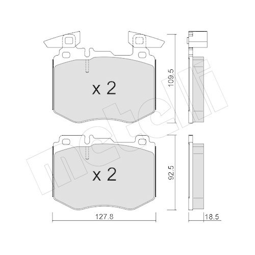 Bremsbelagsatz Scheibenbremse Metelli 22-1388-0 f&uuml;r Mercedes Benz Mercedes Benz