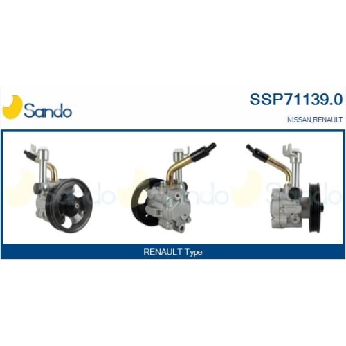 Hydraulikpumpe Lenkung Sando SSP71139.0 f&uuml;r Nissan Hitachi