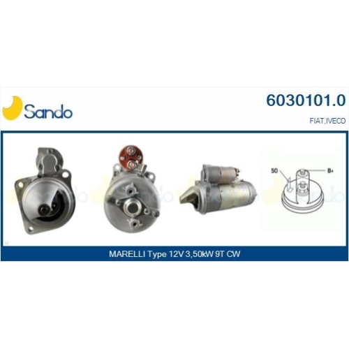 Starter Sando 6030101.0 f&uuml;r Fiat