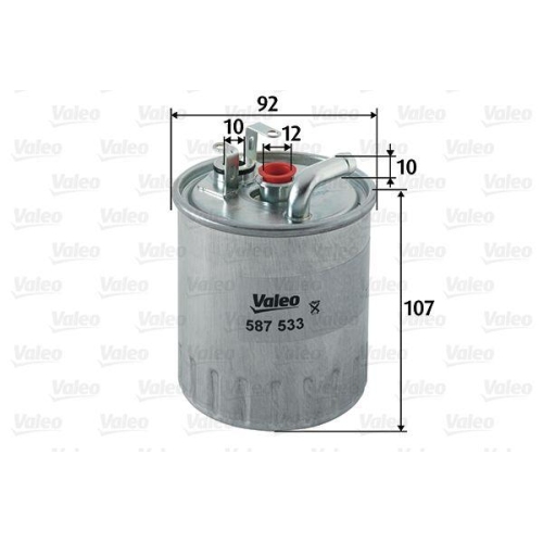Kraftstofffilter Valeo 587533 f&uuml;r Mercedes Benz Mercedes Benz Mercedes Benz