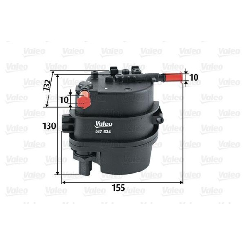 Kraftstofffilter Valeo 587534 f&uuml;r Citro&euml;n Ford Mazda Peugeot Toyota