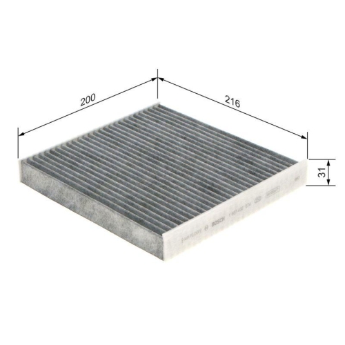 Filter Innenraumluft Bosch 1987432574 f&uuml;r Ford