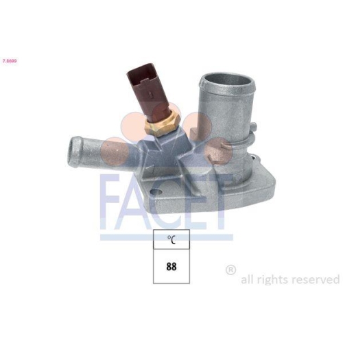 Thermostat K&uuml;hlmittel Facet 7.8699 Made In Italy - Oe Equivalent f&uuml;r Chrysler