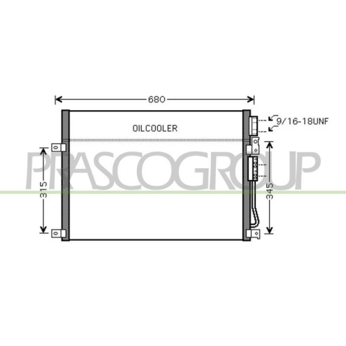 Kondensator Klimaanlage Prasco JE020C001 Aq f&uuml;r Jeep