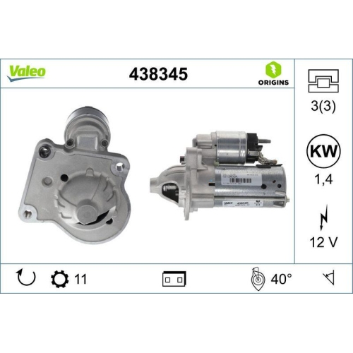 Starter Valeo 438345 Valeo Origins New Oe Technology for Ford