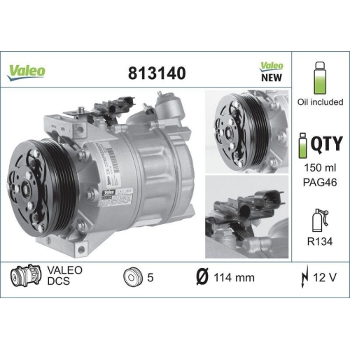 Kompressor Klimaanlage Valeo 813140 Valeo Origins New Oe Technologie f&uuml;r Ford
