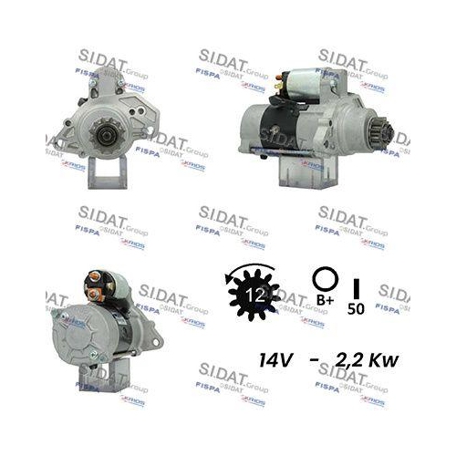 Starter Sidat S12MH0569A2 f&uuml;r Mitsubishi Nissan