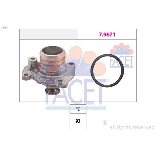 Thermostat K&uuml;hlmittel Facet 7.8458 Made In Italy - Oe Equivalent f&uuml;r Opel Suzuki