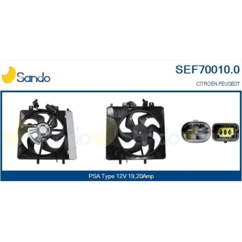 Elektromotor K&uuml;hlerl&uuml;fter Sando SEF70010.0 f&uuml;r Citro&euml;n/peugeot