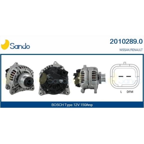 Generator Sando 2010289.0 f&uuml;r Nissan Renault