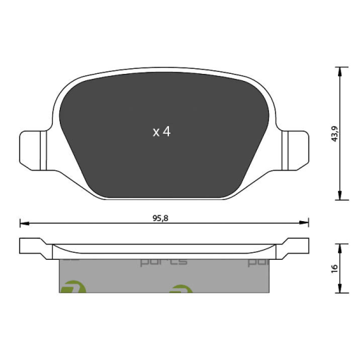 Bremsbelagsatz Scheibenbremse 7 Seven Parts SVP20260 für Alfa Romeo Fiat Lancia