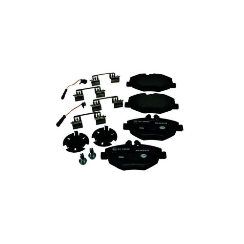 Bremsbelagsatz Scheibenbremse Hella 8DB 355 018-731 f&uuml;r Mercedes Benz Evobus Amc