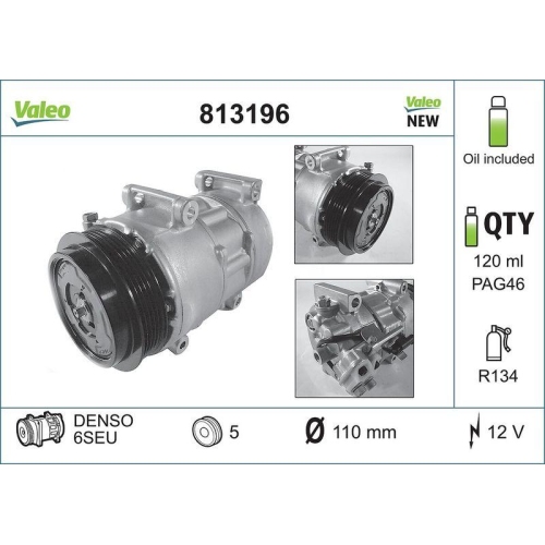 Kompressor Klimaanlage Valeo 813196 Valeo Core-flex f&uuml;r Mercedes Benz