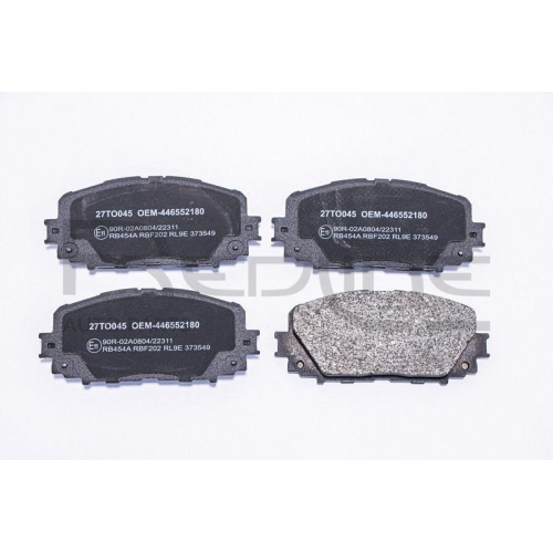Bremsbelagsatz Scheibenbremse Red-line 27TO045 f&uuml;r Toyota Lexus Vorderachse
