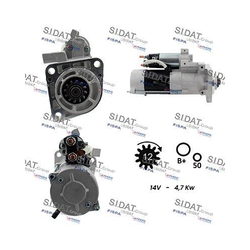 Starter Sidat S12MH0779A2 f&uuml;r Mitsubishi Fendt