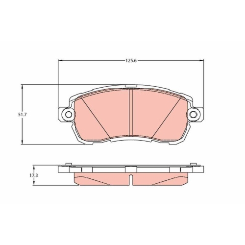 Bremsbelagsatz Scheibenbremse Trw GDB2176 f&uuml;r Ford Vorderachse