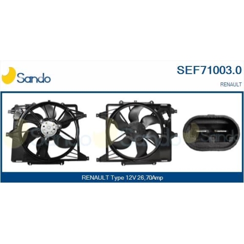 Elektromotor K&uuml;hlerl&uuml;fter Sando SEF71003.0 f&uuml;r Renault