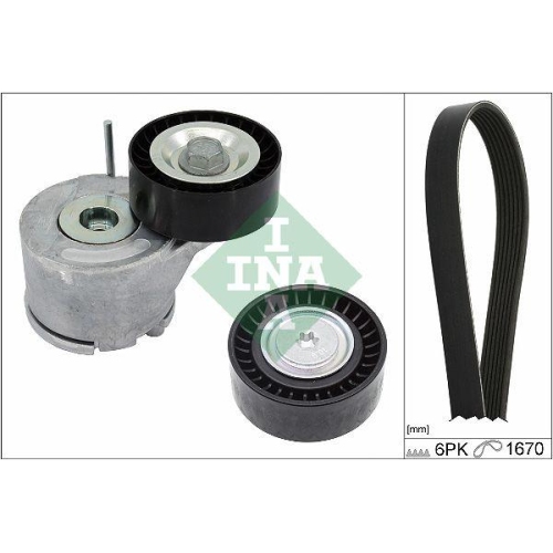 Keilrippenriemensatz Schaeffler Ina 529 0380 10 f&uuml;r Citro&euml;n Fiat Opel Peugeot