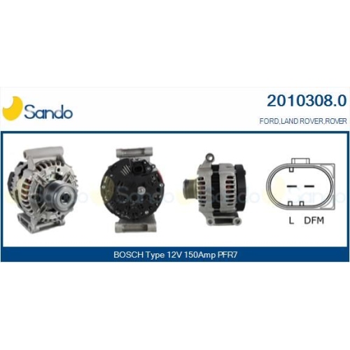 Generator Sando 2010308.0 f&uuml;r Ford Rover