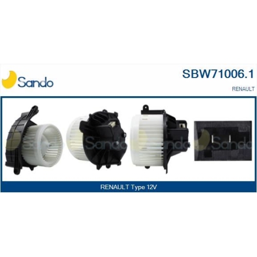 Innenraumgebläse Sando SBW71006.1 für Renault Für Fahrzeuge Mit Klimaanlage
