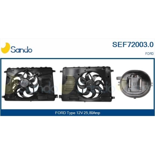 Elektromotor K&uuml;hlerl&uuml;fter Sando SEF72003.0 f&uuml;r Ford