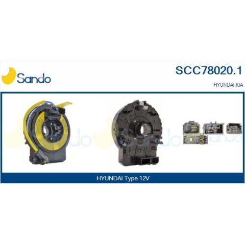 Wickelfeder Airbag Sando SCC78020.1 f&uuml;r Hyundai F&uuml;r Fahrzeuge Mit Obd