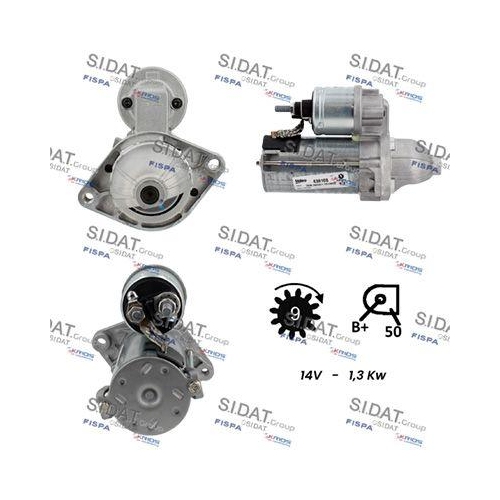 Starter Sidat S12VA0017 f&uuml;r Alfa Romeo Fiat Ford Lancia