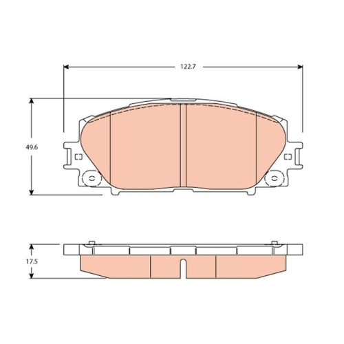 Bremsbelagsatz Scheibenbremse Trw GDB3459 f&uuml;r Toyota Great Wall Vorderachse