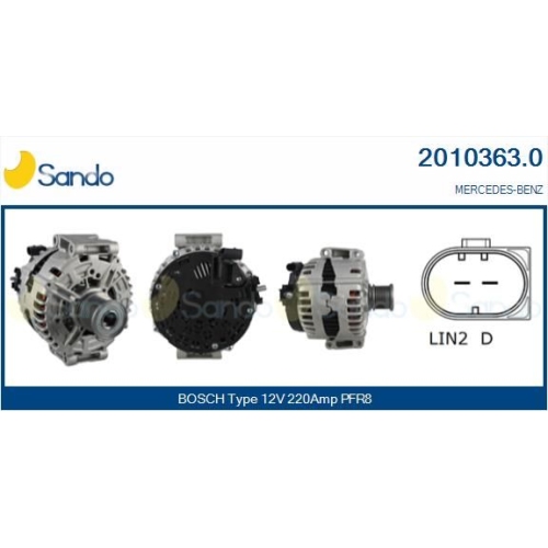 Generator Sando 2010363.0 f&uuml;r Mercedes Benz Mercedes Benz