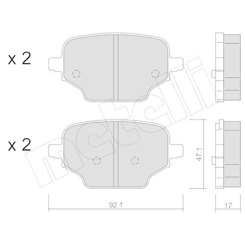 Bremsbelagsatz Scheibenbremse Metelli 22-1245-0 f&uuml;r Citro&euml;n Opel Peugeot Toyota
